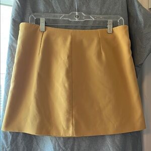 UNIQLO Size L Yellow Mini Skirt With Slit
